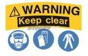 MD052 - Decal Keep Clear - with ear defenders